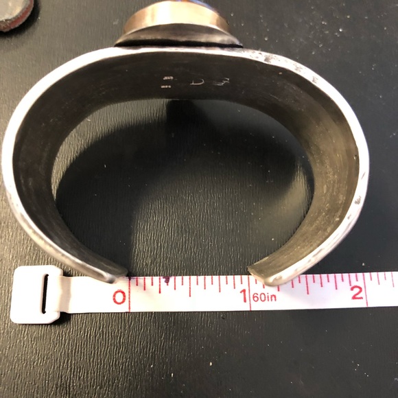 Sterling Silver, 14k gold, Boulder Opal Cuff - Picture 7 of 8